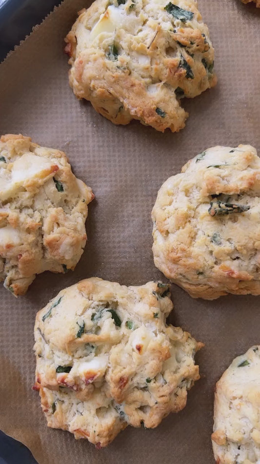 Oregano and Halloumi Scones